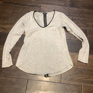 Soft back zip sweater